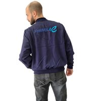 Formula E Men's Bomber Jacket with Gradient Logo, Sustainable Motorsport Jacket, Spring Jacket 701223598 001 Blue