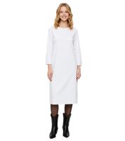 schmeichelhaftes Damen Midi-Kleid Etui-Kleid mit zartem Blumenmuster 952177 Hellblau/Weiß