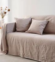 Set di 2 federe in lino, 40x40 cm, arredo casa, 955078 Grigio
