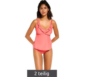 Elegante completo tankini da donna a due pezzi - Costume da bagno alla moda per la spiaggia e l'estate 960303 Arancione