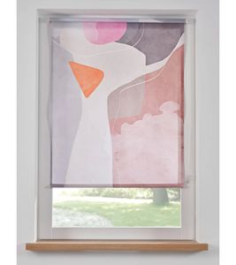 Tenda a rullo oscurante con design grafico, protezione solare 949411 Bianco/Multicolore