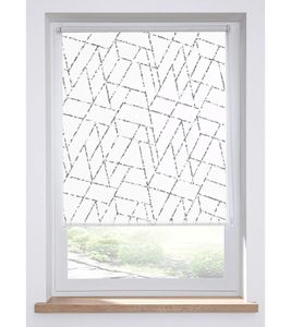 Tenda a rullo oscurante con design grafico, per finestre, protezione solare 958149 Bianca