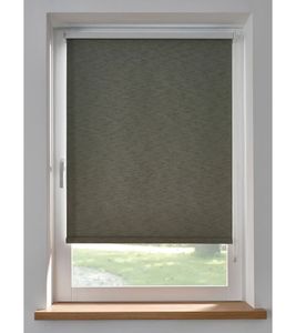 Tenda a rullo oscurante semplice con effetto testurizzato, tenda per finestre, protezione solare 974609 Grigio Scuro