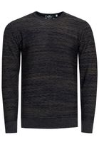 Moderner Herren Feinstrick-Pullover mit Strukturmuster Rundhals-Sweater 13371 Khaki
