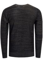 Moderner Herren Feinstrick-Pullover mit Strukturmuster Rundhals-Sweater 13371 Khaki