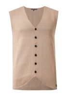 Elegant men's fine-knit vest with button placket, suit vest 13412 Camel