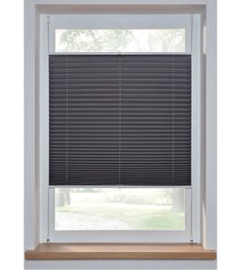 Schlichtes Verdunkelungsplissee mit weißer Rückseite Fenster-Plissees Plissee-Rollo Sonnenschutz 948000 Dunkelgrau