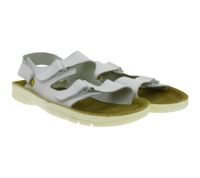 Slip-resistant hsm men's work sandals, ESD-compatible, genuine leather shoes with SRC protection class, clogs, professional shoes, factory second-hand, B-grade, medical shoes, white