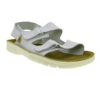 Slip-resistant hsm men's work sandals, ESD-compatible, genuine leather shoes with SRC protection class, clogs, professional shoes, factory second-hand, B-grade, medical shoes, white