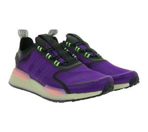 Sporty adidas NMD_V3 Sneakers, Sustainable Running Shoes for Men and Women with BOOST Cushioning, GW3062 Purple/Black/Green