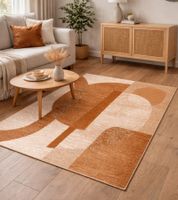 Tappeto con motivo grafico, tappeto per soggiorno, complemento d'arredo, tappeto decorativo 960976 Marrone