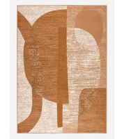 Tappeto con motivo grafico, tappeto per soggiorno, complemento d'arredo, tappeto decorativo 960976 Marrone