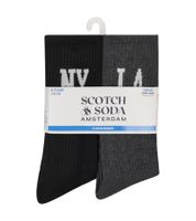 6 paia di calzini da uomo SCOTCH & SODA in spugna, modello a mezza gamba alta - Calzini casual/eleganti - Taglia 41-46 (UE) SS43513