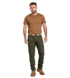 Pratici pantaloni cargo da uomo Agent di Alpha Industries con 6 tasche, in cotone, modello 158205, verde oliva