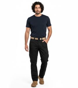 Pratici pantaloni cargo da uomo ALPHA INDUSTRIES Agent con 6 tasche, in cotone, modello 158205, neri