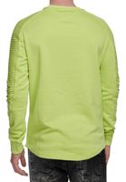 Urbanes Sweatshirt für Herren mit geripptem Ärmeldesign Pullover Sweater 19056 in Rosa, Grau oder Grün