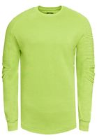 Urbanes Sweatshirt für Herren mit geripptem Ärmeldesign Pullover Sweater 19056 in Rosa, Grau oder Grün