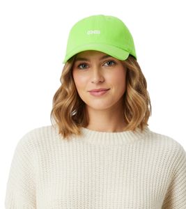 Bright ZWILLINGSHERZ OMG Classic Baseball Cap with OMG Embroidery, Cotton Cap, Adjustable Brim, 4603M K258210 Neon Green