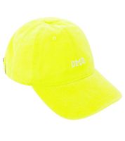 Casquette de baseball classique OMG Twin Hearts avec broderie OMG, en coton, visière ajustable, 4603M K258210 Jaune fluo