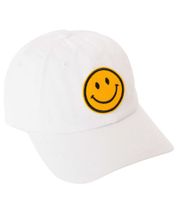 Casquette de baseball Cheeky TwinHeart Smiley Classic avec écusson smiley, en coton, visière ajustable, 4603M K258209 Blanche