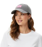 Casquette de baseball classique ZWILLINGSHERZ délavée avec écusson logo, 100 % coton, visière ajustable, gris 4603M K25357-1