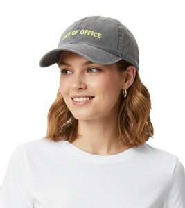 ZWILLINGSHERZ Classic Baseball Cap with "OUT OF OFFICE" lettering, cotton cap, adjustable visor, 4603M K5404-2 Grey