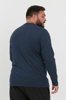 klassisches BLEND BHDopper BT Herren Longsleeve mit Rundhals Langarm-Shirt 20713446ME-194025 Blau