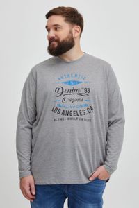 klassisches BLEND BHDopper BT Herren Longsleeve mit Rundhals Langarm-Shirt Große Größen 20713446ME-200274 Grau