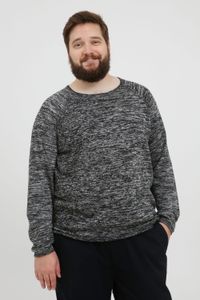 klassischer BLEND BHDan BT Herren Feinstrickpullover mit Rundhals Strickpullover Große Größen 20713439ME-194007 Schwarz