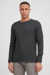 klassischer BLEND BHPullover Herren Grobstrickpullover mit Rundhals Strickpullover 20712645-200278 Grau