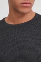 klassischer BLEND BHPullover Herren Grobstrickpullover mit Rundhals Strickpullover 20712645-200278 Grau