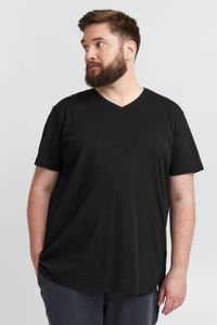 klassisches SOLID SDBedo BT Herren T-Shirt mit V-Ausschnitt Shirt 21300881-ME-194007 Schwarz