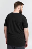 klassisches SOLID SDBedo BT Herren T-Shirt mit V-Ausschnitt Shirt 21300881-ME-194007 Schwarz