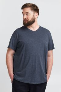 klassisches SOLID SDBedo BT Herren T-Shirt mit V-Ausschnitt Shirt 21300881-ME-1940101 Blau