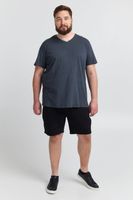 klassisches SOLID SDBedo BT Herren T-Shirt mit V-Ausschnitt Shirt 21300881-ME-1940101 Blau