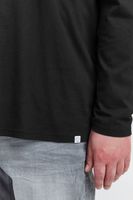 Camiseta clásica de manga larga con cuello redondo para hombre SOLID SDBedon BT, tallas grandes, 21300882-ME-194007, color negro