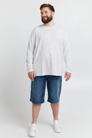 Camiseta clásica de manga larga con cuello redondo para hombre de la marca SOLID SDBedon BT, tallas grandes, 21300882-ME-110601, color blanco.