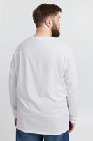 Camiseta clásica de manga larga con cuello redondo para hombre de la marca SOLID SDBedon BT, tallas grandes, 21300882-ME-110601, color blanco.