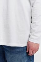 Camiseta clásica de manga larga con cuello redondo para hombre de la marca SOLID SDBedon BT, tallas grandes, 21300882-ME-110601, color blanco.