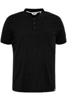 Polo clásico para hombre SOLID SDTrip BT (tallas grandes) con tapeta de 3 botones – Negro (Modelo 21300885-ME-799000)