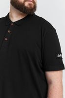 Polo clásico para hombre SOLID SDTrip BT (tallas grandes) con tapeta de 3 botones – Negro (Modelo 21300885-ME-799000)