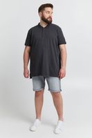 Polo clásico para hombre SOLID SDTrip BT en tallas grandes con cuello de 3 botones (azul)