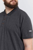 Polo clásico para hombre SOLID SDTrip BT en tallas grandes con cuello de 3 botones (azul)