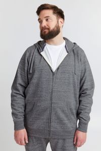 classic BLEND BT Velno men's hooded jacket with zipper sweat jacket Plus sizes 20714928ME-200277 Grey