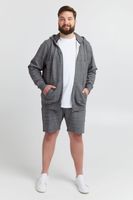 clásica BLEND BT Velno hombre chaqueta con capucha con cremallera chaqueta sudadera 20714928ME-200277 Gris
