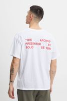 klassisches SOLID SDElam Herren T-Shirt mit Rundhals Shirt 21107521-110601 Weiß