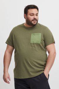 classic BLEND BHBenedikt BT men's T-shirt with crew neck shirt Plus sizes 20716313ME-190515 Green