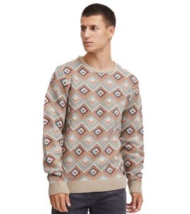 clásico BLEND hombre jersey de punto fino con cuello redondo jersey de punto 20715873-161104 Beige