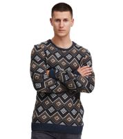 klassischer BLEND Herren Feinstrickpullover mit Rundhals Strickpullover 20715873-194024 Blau