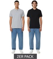 Pack de 2 polos clásicos de algodón BLEND para hombre, Ref. 20718074-204241, Gris/Negro